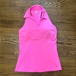 Lilly Pulitzer Pink Lakelyn Luxletic Polo Tank
